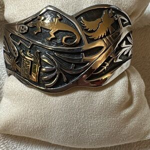 Gold and Silver Cuff Bracelet